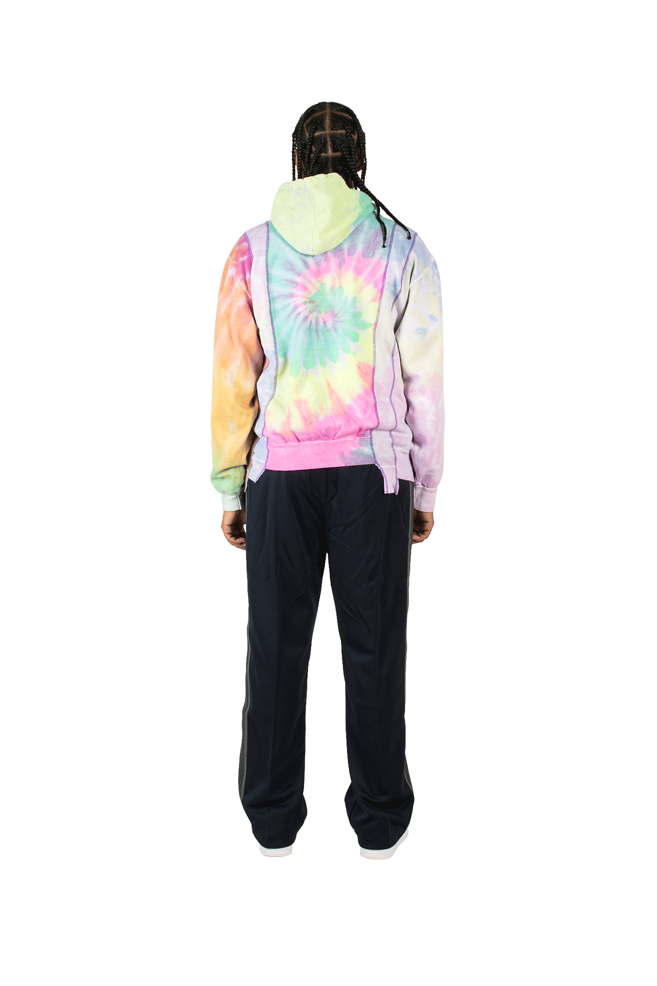 Tie Dye 5 Cuts Hooded Sweatshirt