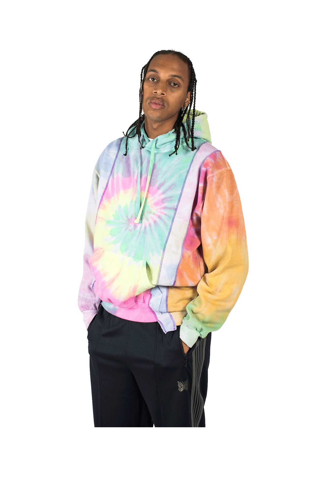 Tie Dye 5 Cuts Hooded Sweatshirt