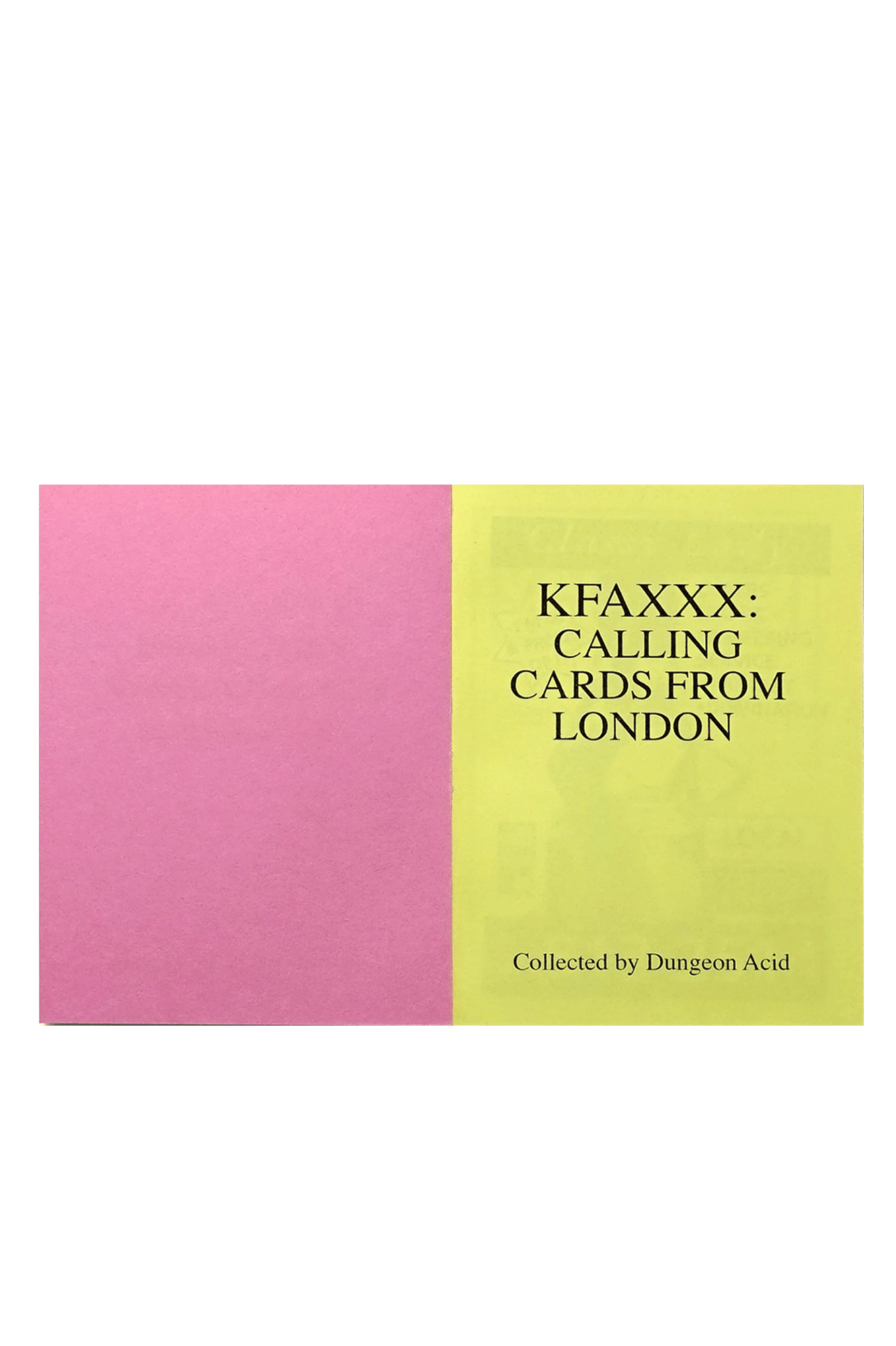 KFAXXX: Calling Cards From London