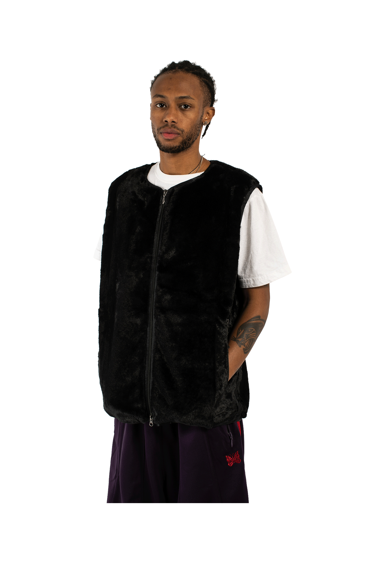 Micro Fur W.U. Piping Vest