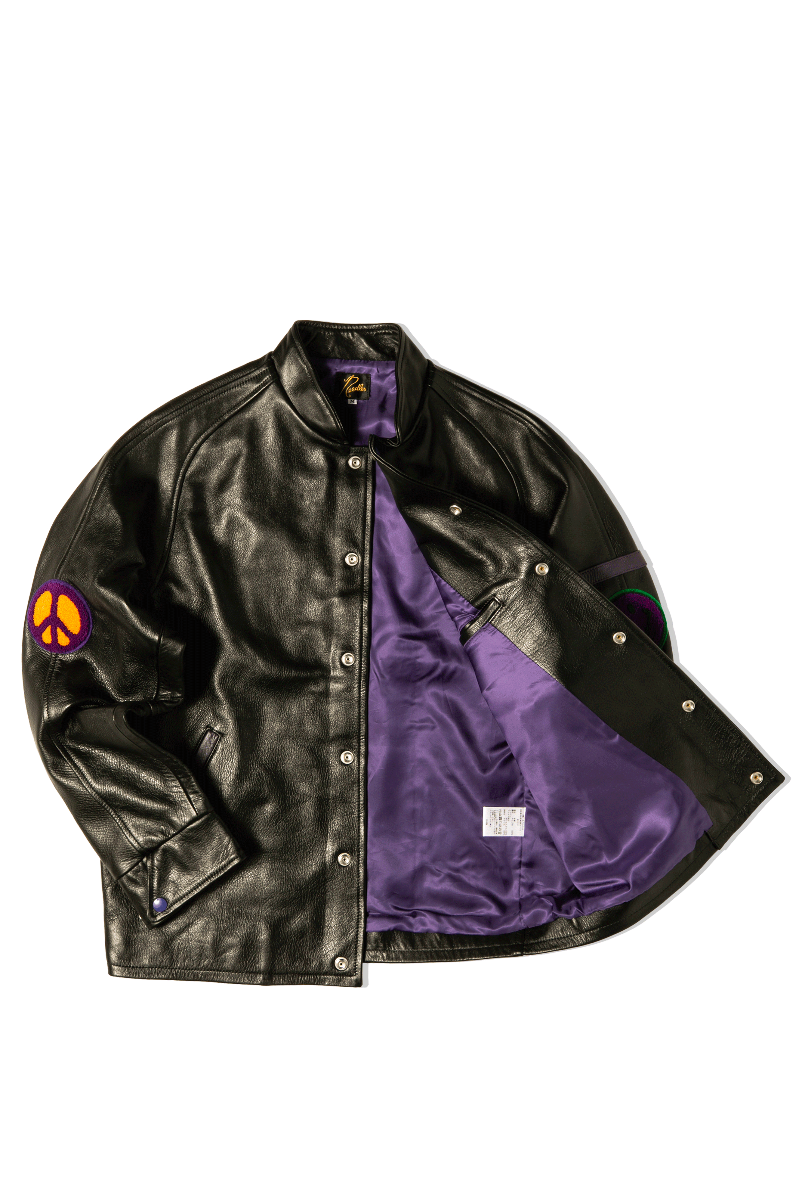 Cowhide Leather Letterman Jacket