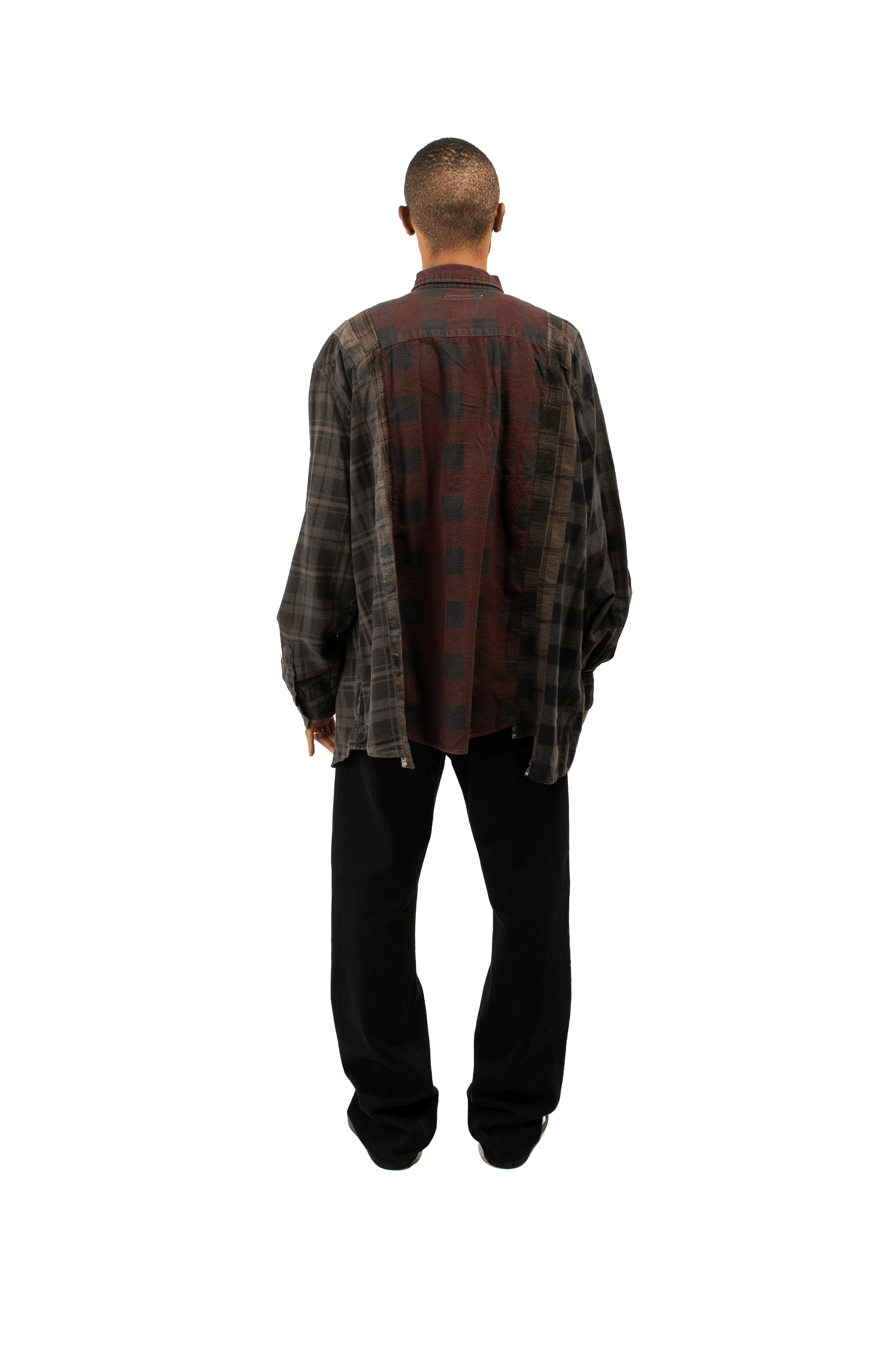 7 Cuts Wide Over Dye Flannel Shirt