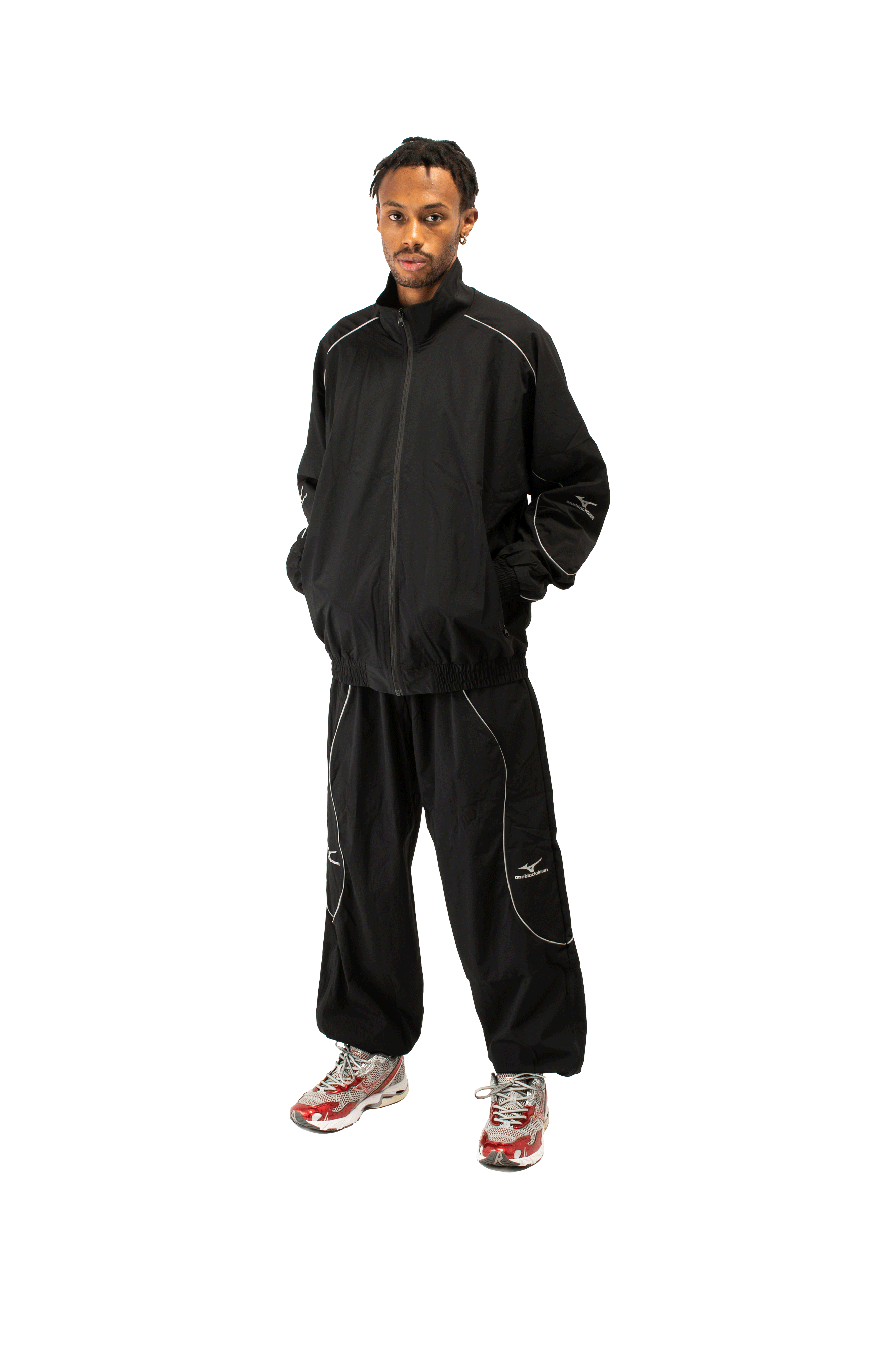 Flame Wave Tracksuit Jacket x One Block Down