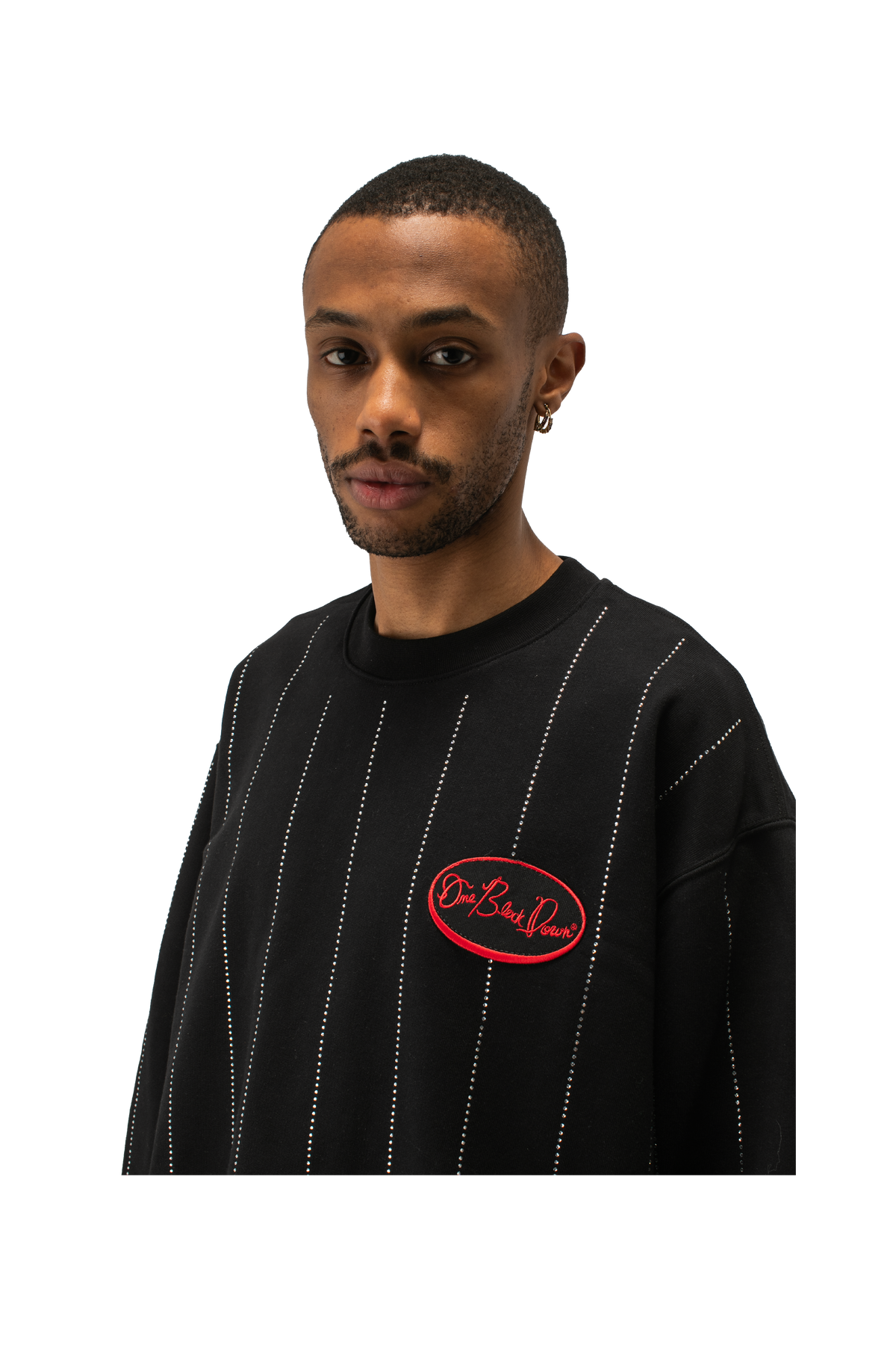 Crystal Stripes Crewneck