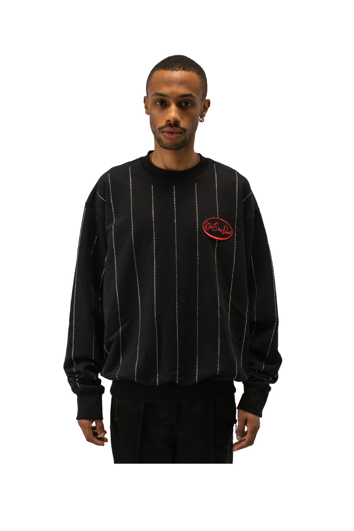 Crystal Stripes Crewneck