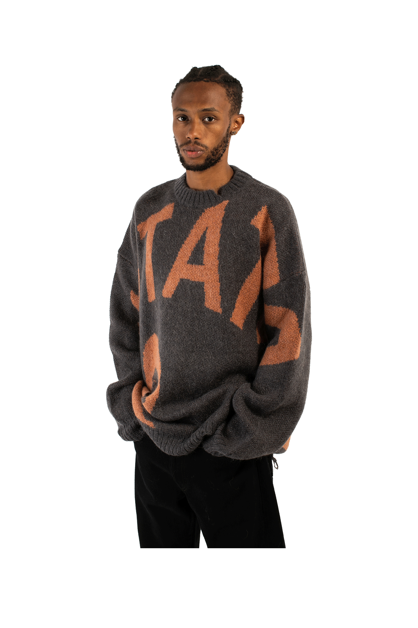 Mutate Distressed Creneck Sweater