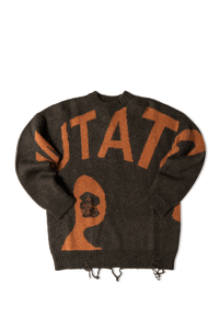 Mutate Distressed Creneck Sweater