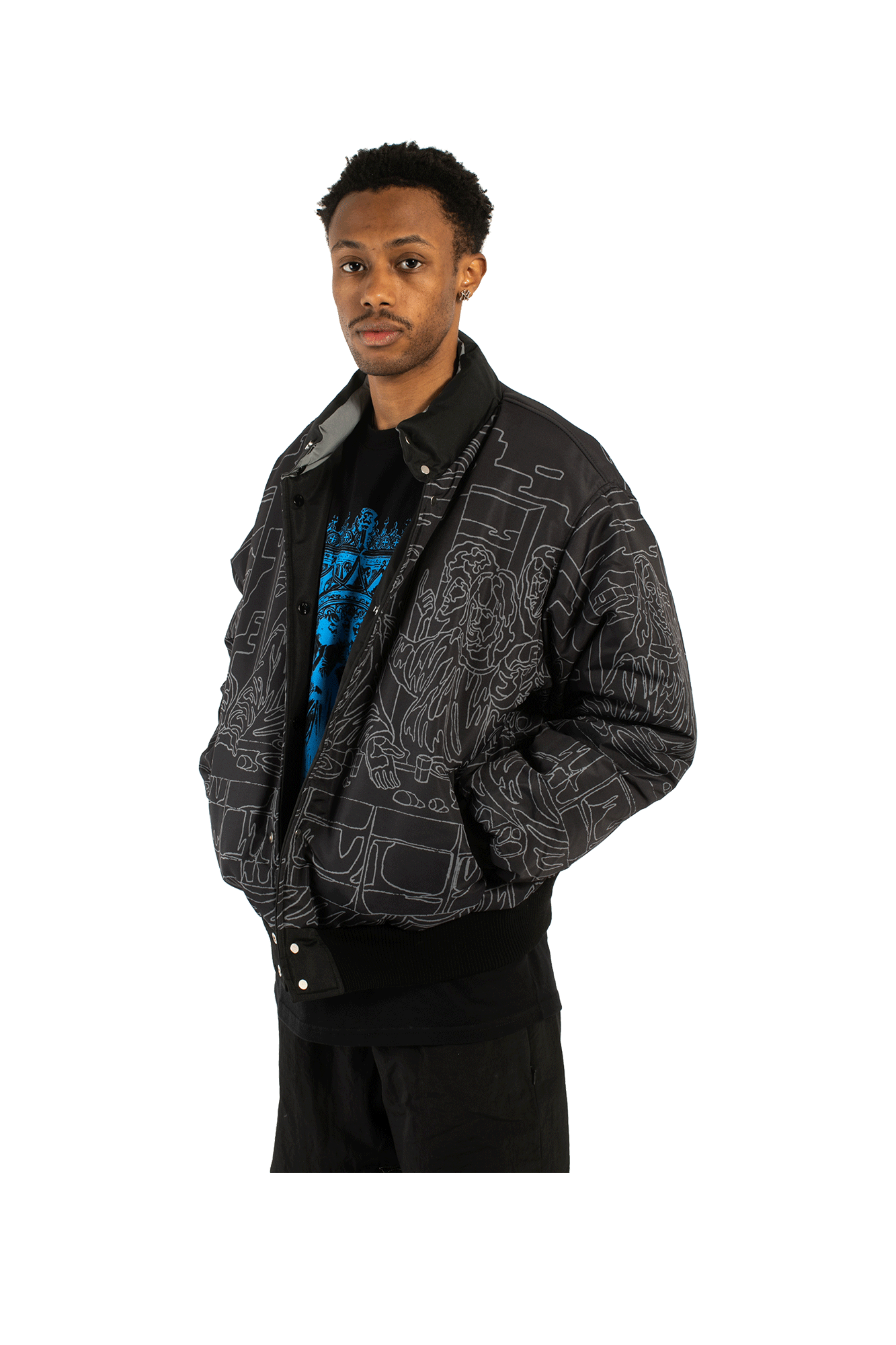 Refflective Varsity Puffer