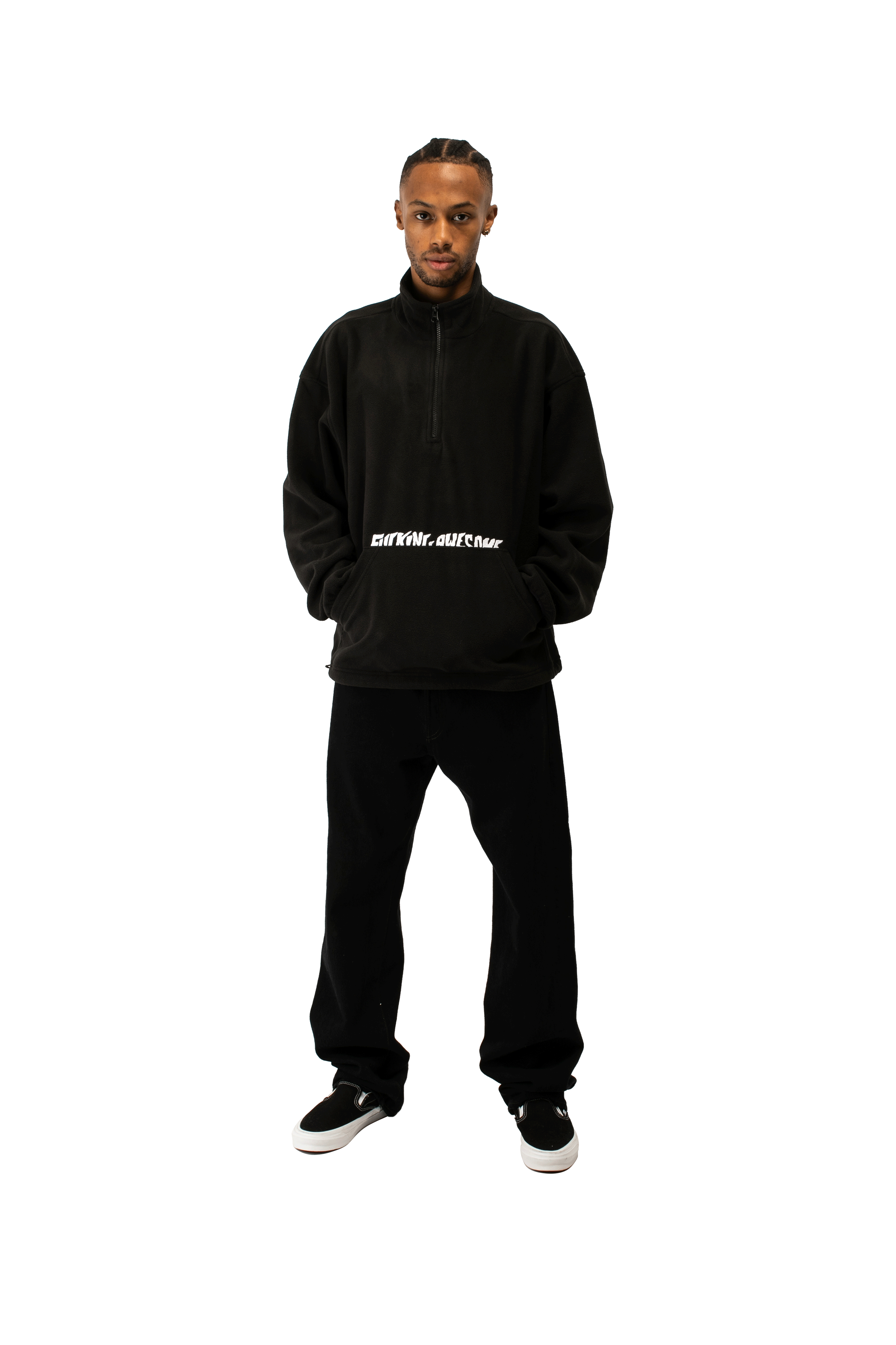 Cut Off 1/4 Zip Polar Fleece