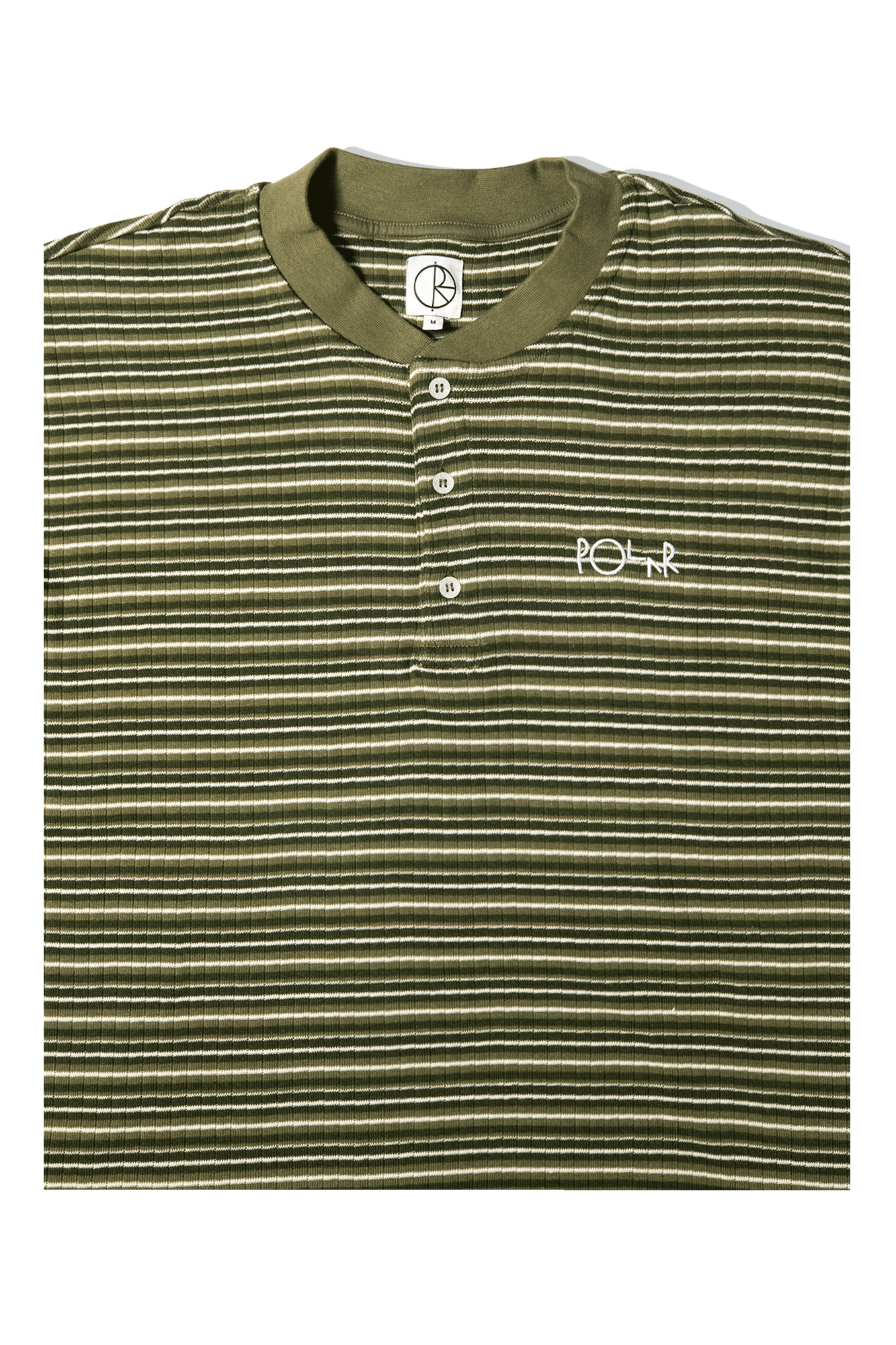 Stripe Rib Henley T-Shirt