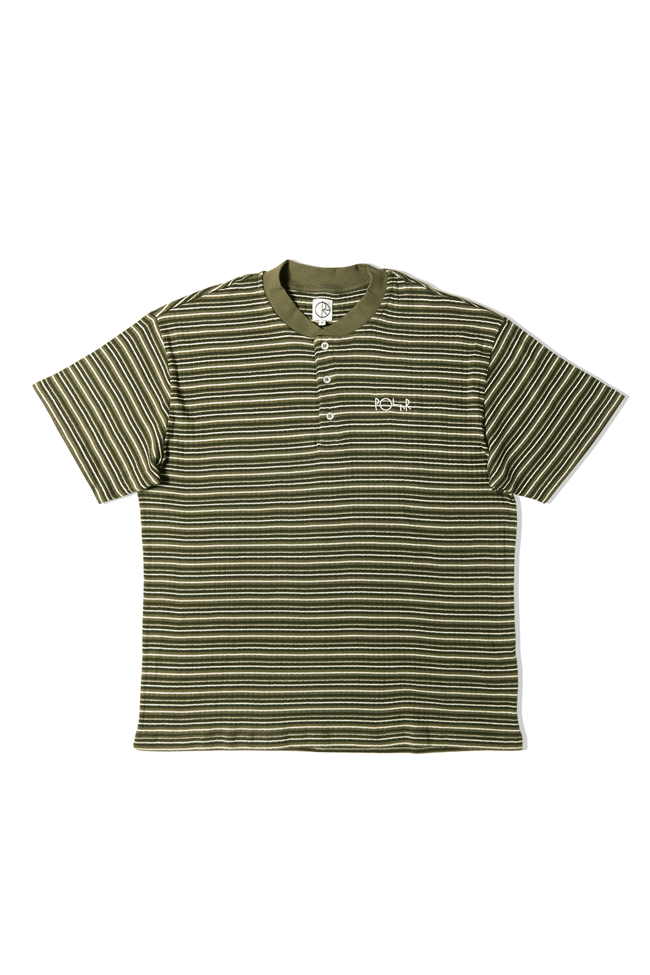 Stripe Rib Henley T-Shirt
