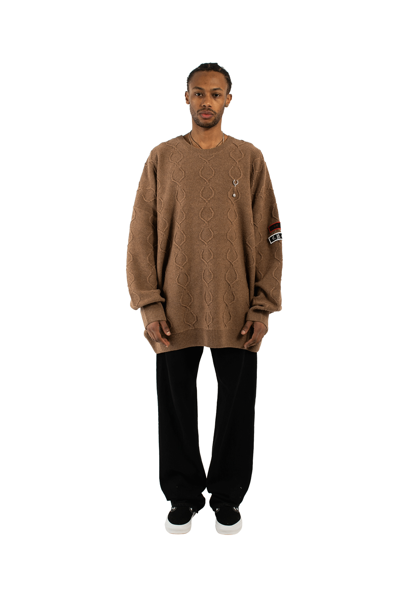 Patched Oversized Jumper