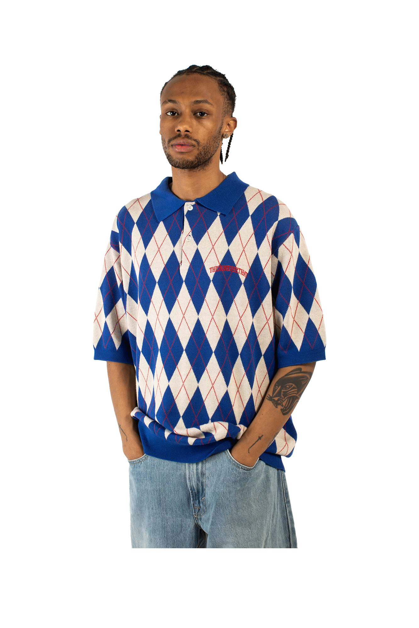 Argyle  Knit Polo